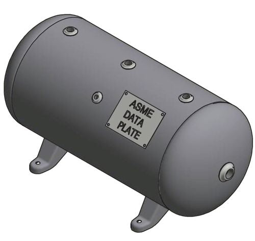 20 Gallon 300PSI Horizontal Air Tank By Samuel with Feet | A10025-300