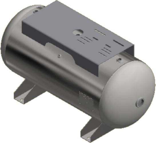 60 Gallon 200PSI Horizontal Air Tank By Samuel with Saddle legs, 14"X30" top plate | A10030