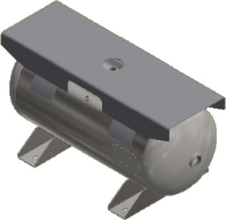 30 Gallon 200PSI Horizontal Air Tank By Samuel with Feet, 16" X 38" top plate | A10039