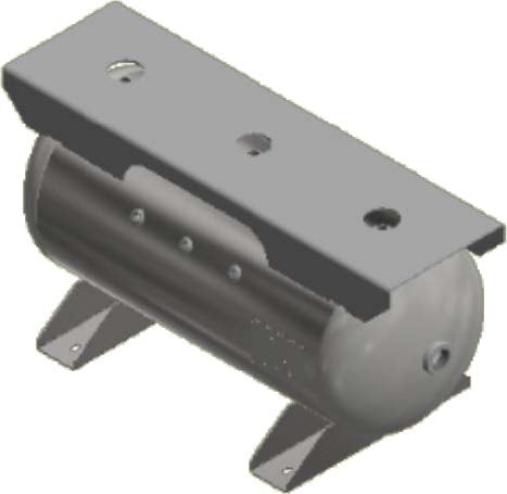 30 Gallon 200PSI Horizontal Air Tank By Samuel with Saddle legs, 12"X40" extended top plate | A10136