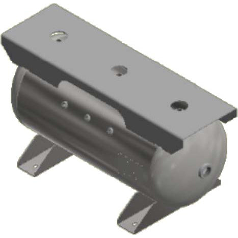 30 Gallon 200PSI Horizontal Air Tank By Samuel with Saddle legs, 12"X40" extended top plate | A10136