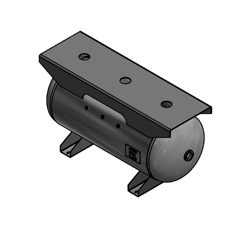 60 Gallon 200PSI Horizontal Air Tank By Samuel with Saddle legs, 16"X50" extended top plate | A10137
