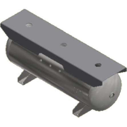 80 Gallon 200PSI Horizontal Air Tank By Samuel with Saddle legs, 16"X66" extended top plate | A10138