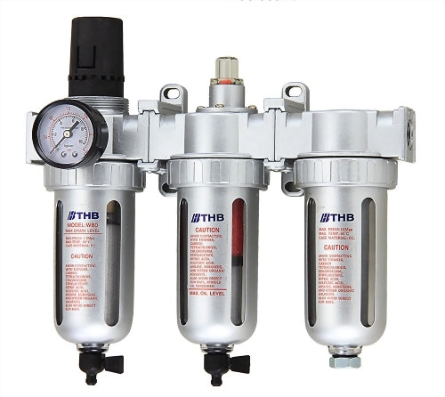 THB 8000 Series 3-stage filter, coalescing filter and regulator combo
