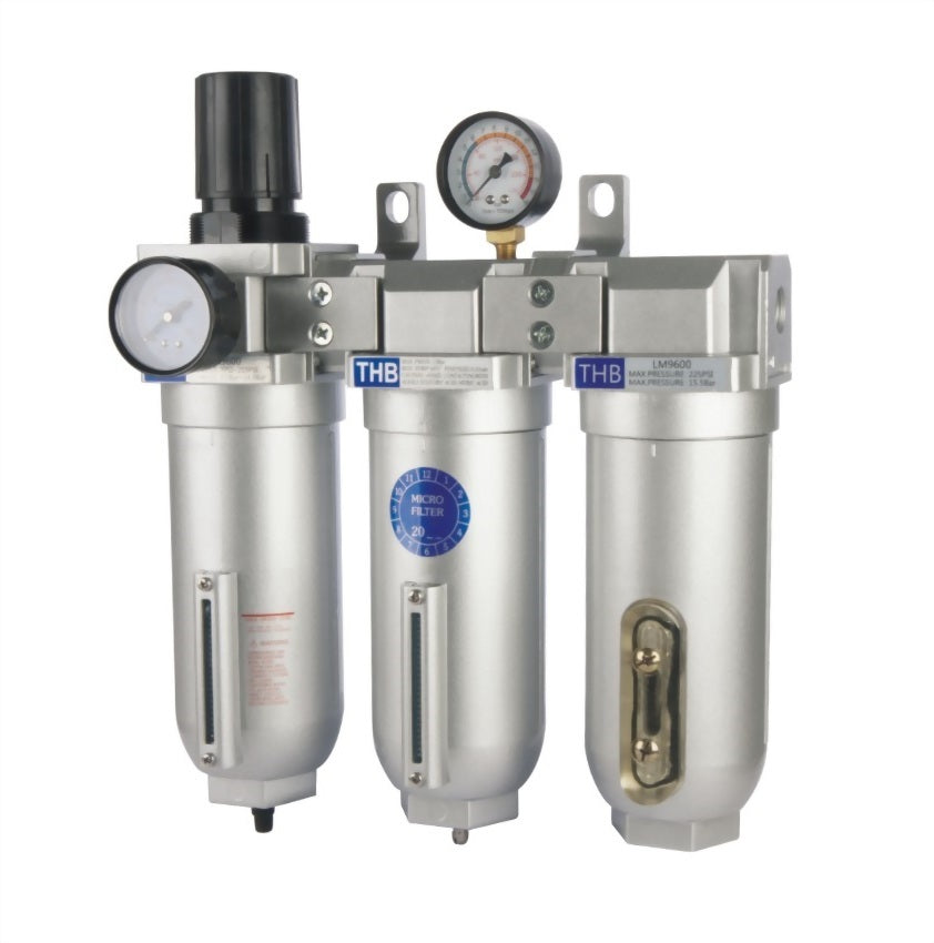 THB 9000 Series 3-stage filter, regulator and desiccant dryer assembly