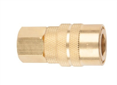 THB 1/4" brass industrial quick-connect air coupler