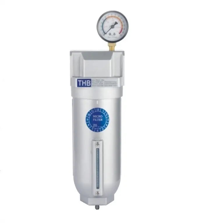 THB 9000 Series 2-stage unit — Stage 1: 0.01 micron coalescing oil-removing filter, 11 oz metal bowl