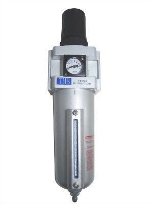 THB 7000 Series hi-flow filter/regulator with pressure gauge and metal bowl