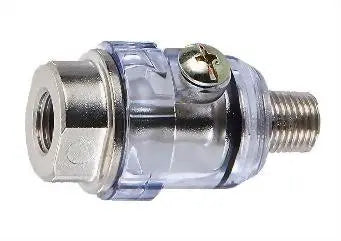 THB mini in-line air tool lubricator with clear poly oil bowl, 1/4 inch NPT