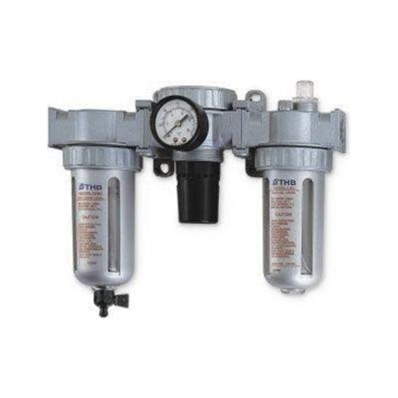THB 8000 Series 3-stage FRL — filter, regulator, and lubricator combo unit