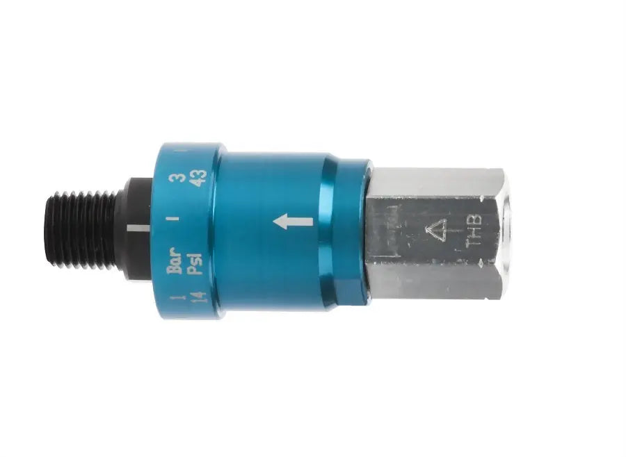 THB adjustable in-line air pressure regulator with engraved Bar/PSI scale, 1/4 inch NPT