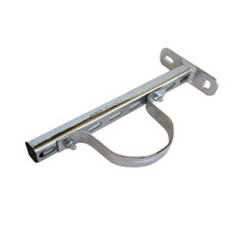 Champion Quick-Lock steel strut mounting bracket with pipe clamp for aluminum compressed air pipe