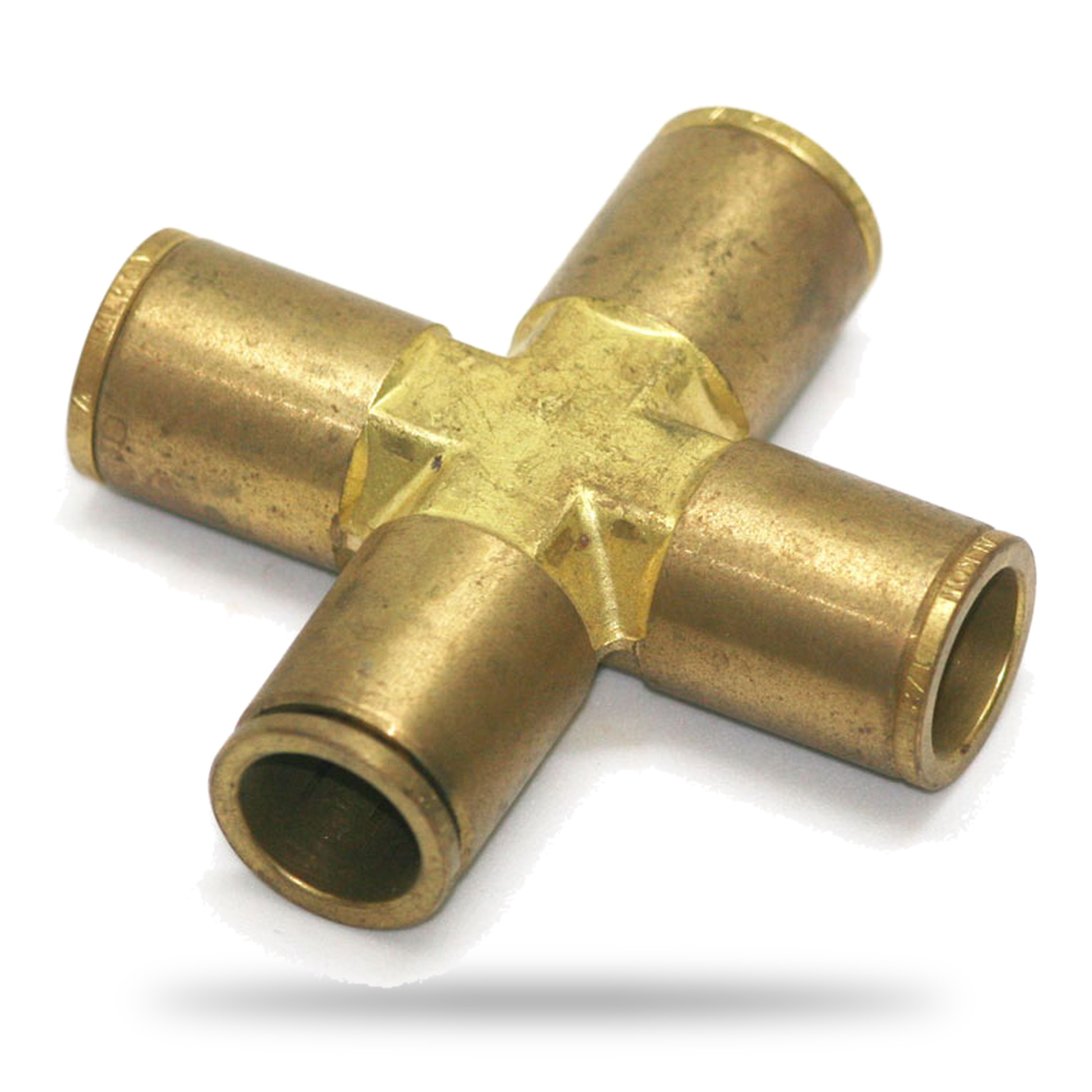 Warthog brass push-to-connect equal cross union fitting, 4-way